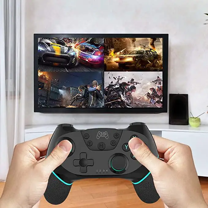 

Wireless-Bluetooth Gamepad Game Joystick Controller with 6-Axis Handle