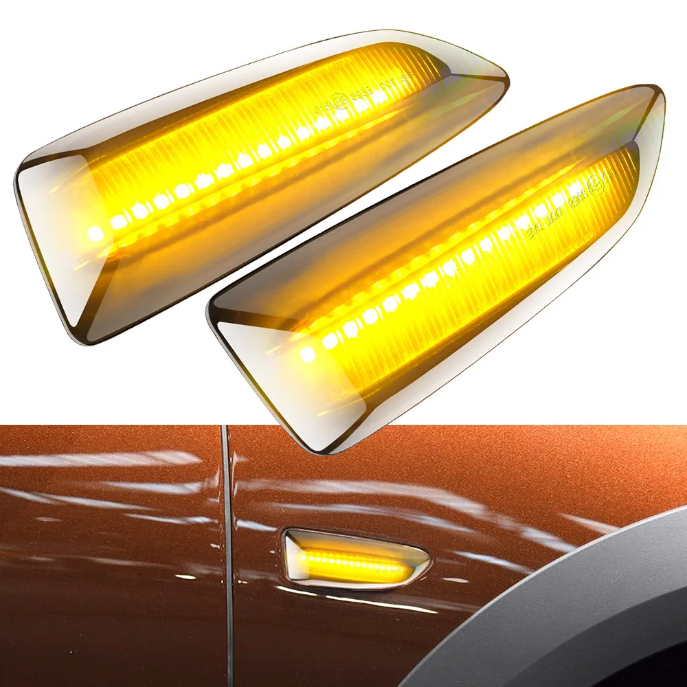 2 шт. желтый течет Боковой габаритный фонарь поворота светильник светодиодный