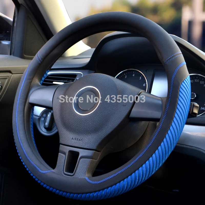 Ice silk Steering wheel cover 36/37/38/39/40 CM Or Type D Shape Non-slip Universal Motion Fashion Car handle New Four seasons | Автомобили