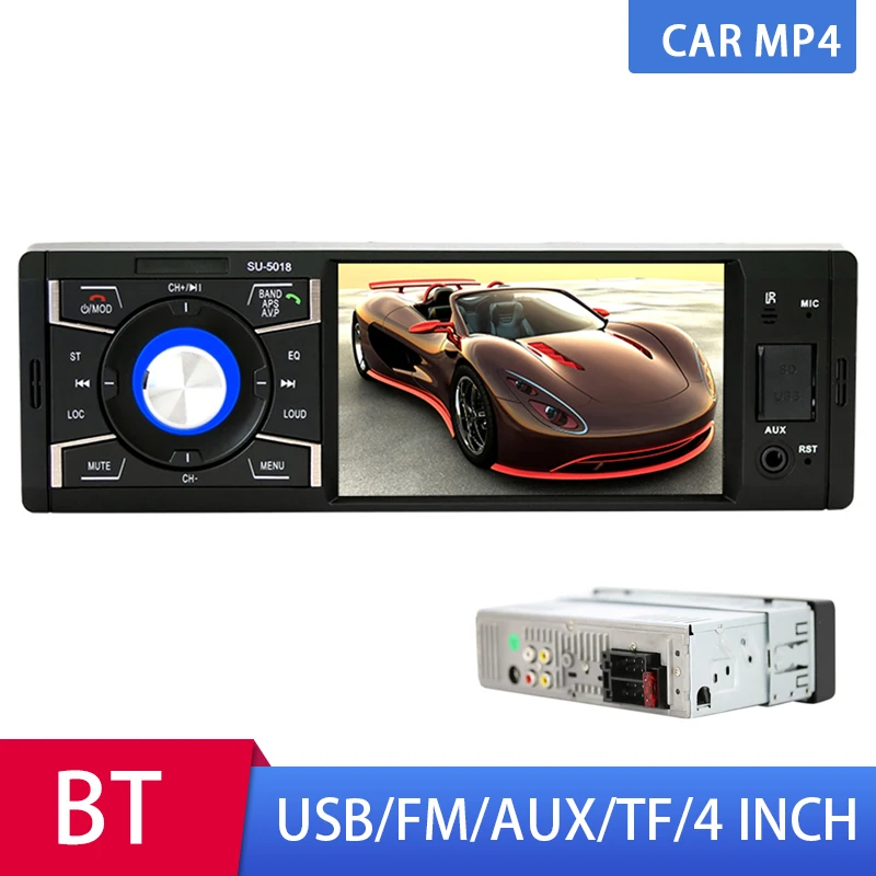 Автомагнитола 4 1 дюйма аудиосистема AUX USB FM Bluetooth Авторадио с камерой заднего вида