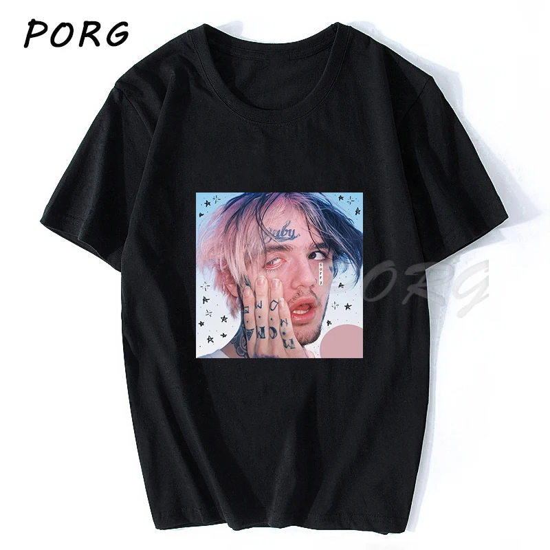 Футболка Lil Peep для мужчин в стиле хип хоп качественная удобная хлопковая уличная
