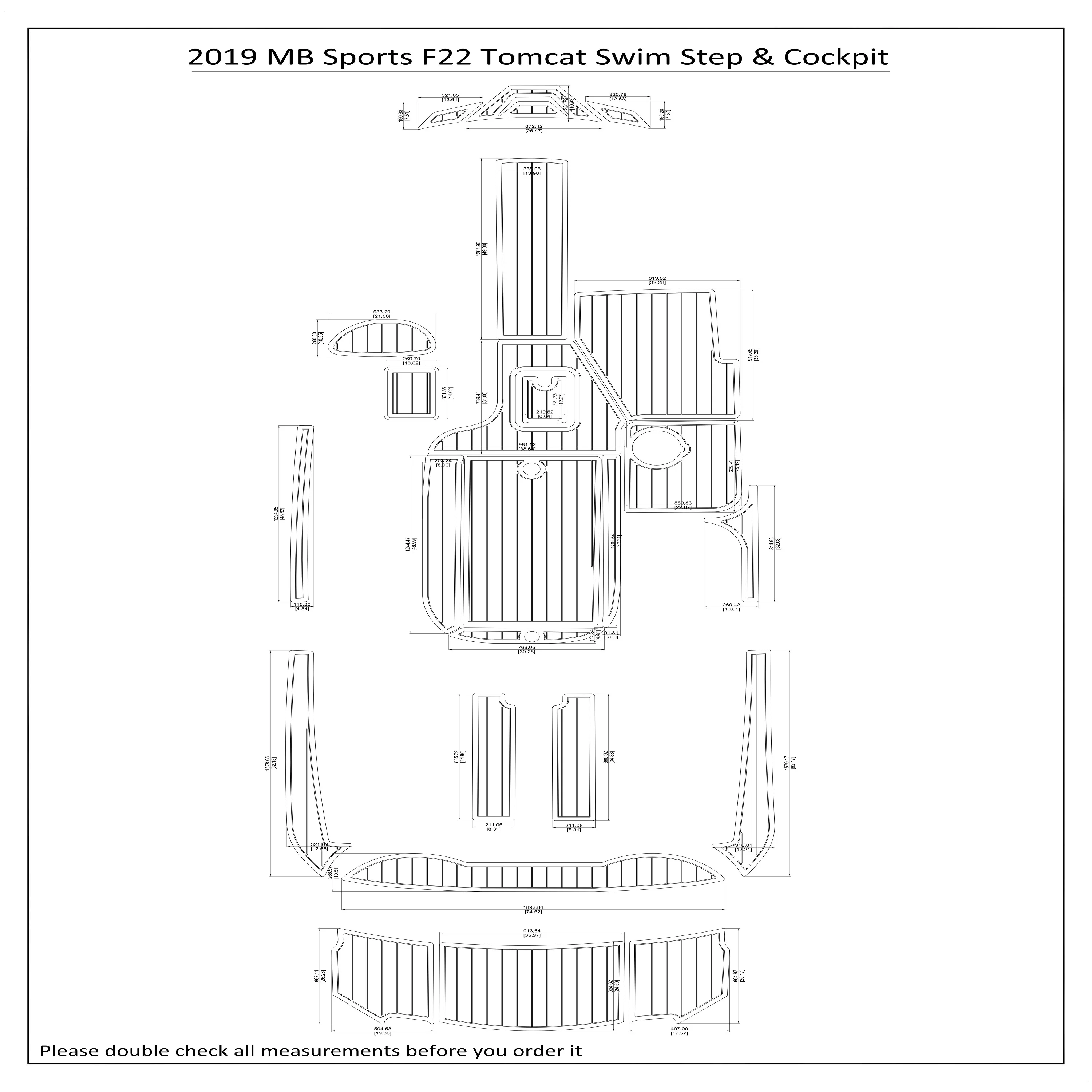 2019 MB Sports F22 Tomcat плавательный шаг кабина лодка EVA искусственный Тиковый напольный
