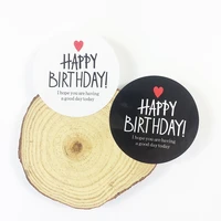 80 pcslot happy birthday scrapbooking kraft paper labels envelopes stickers gift packaging seals sticker for birthday