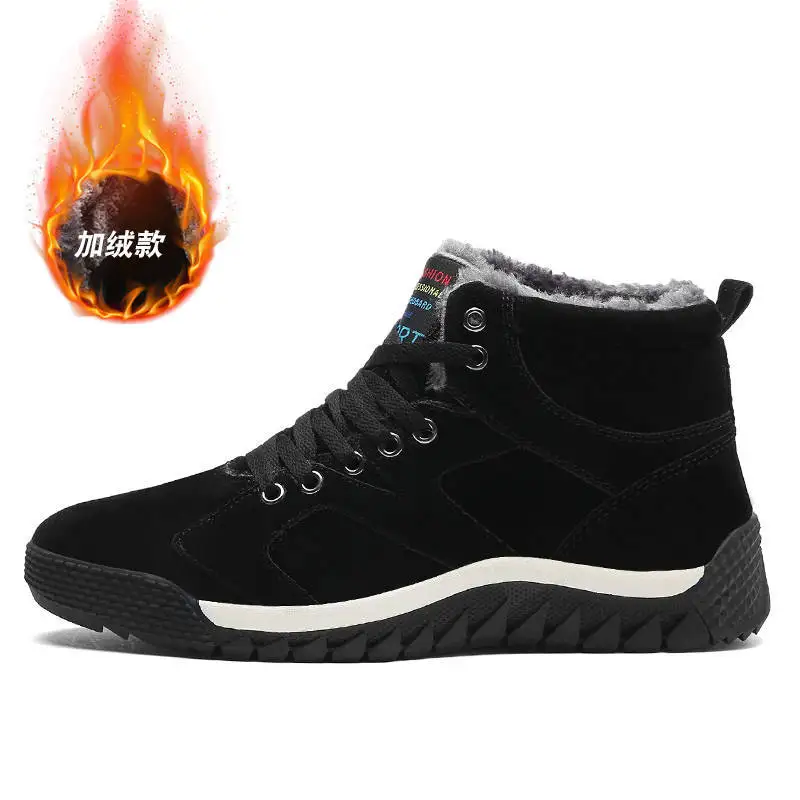 BACKCAMEL/2018 зимняя хлопковая Мужская бархатная обувь флоковые сохраняющие тепло