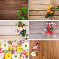 shengyongbao vinyl custom photography backdrops prop flower and wooden planks theme photography background 191029str 004