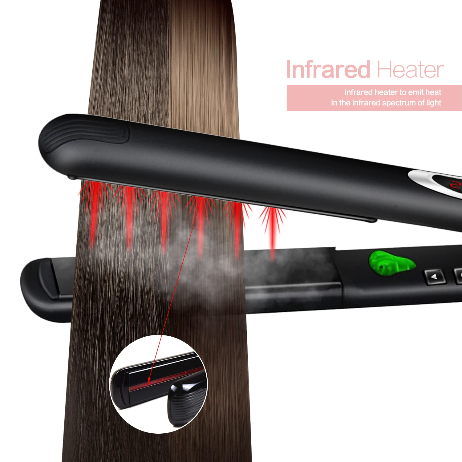 Профессиональный Плоский Утюг светодиодный выпрямитель для волос витая