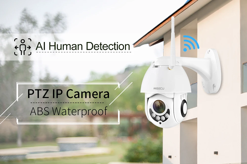 MISECU PTZ Wifi Беспроводная IP камера безопасности 1080P скорость купол открытый водонепроницаемый двухстороннее аудио ночное видение CCTV наблюдения 2MP