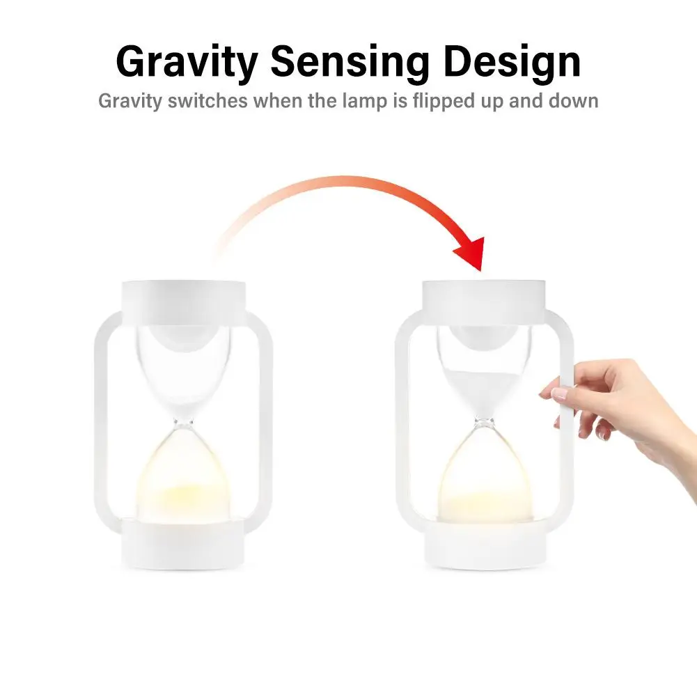 Светодиодный ночсветильник со стеклянным таймером и часами настольная лампа с