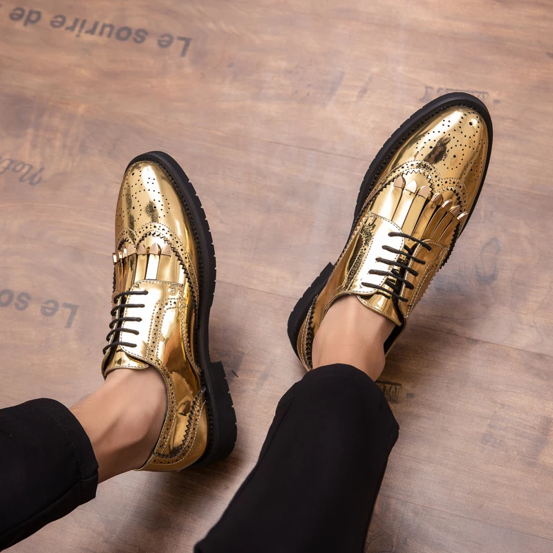 Новинка мужские туфли из искусственной кожи оригинальные дизайнерские модные