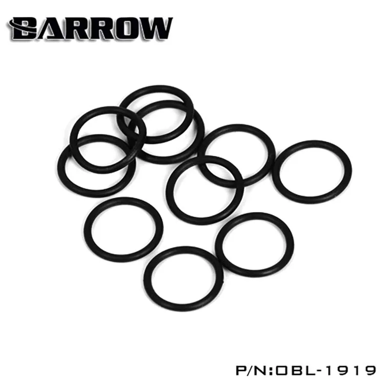 

Barrow 10 pieces/lot pc water cooling G1/4" fittings Replacement sealing O-ring for Acrylic/Hard Tube heatsink OBL-1719 OBL-1919