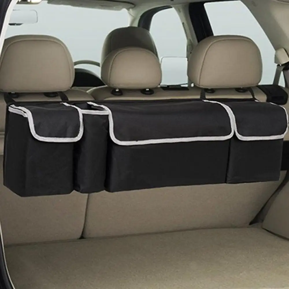 Багажник автомобиля Органайзер универсальный большой емкости Регулируемый заднее сиденье сумка для хранения из ткани Оксфорд