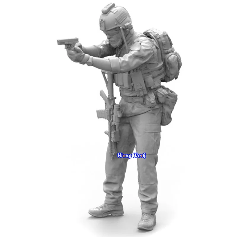 Wong Неокрашенная модель солдата Армии США в масштабе 1/35 набор для сборки гаража GK