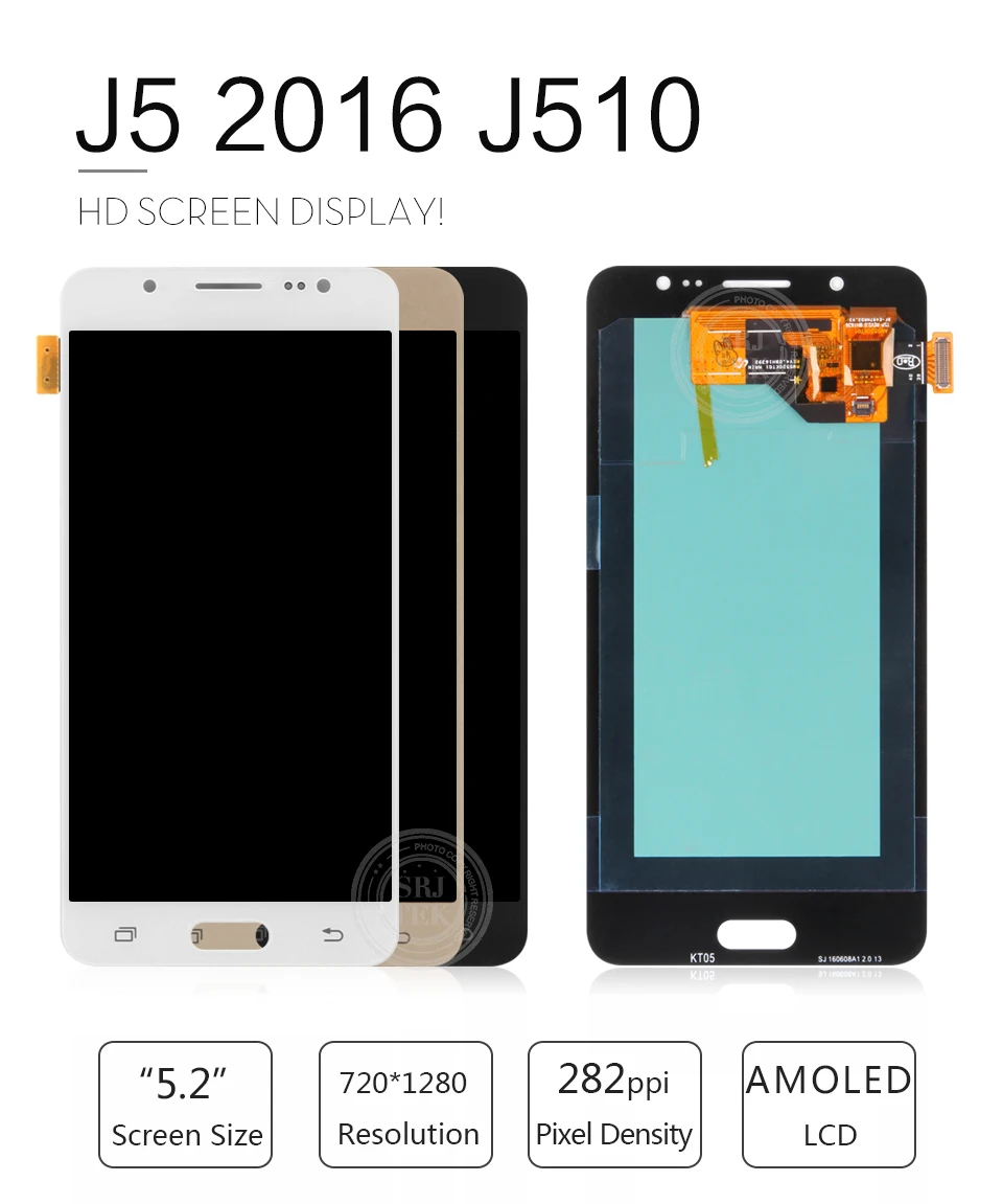 5,2 ''Супер AMOLED ЖК-дисплей для SAMSUNG Galaxy J5 ЖК-дисплей J510 J510F J510FN J510M сенсорный экран дигитайзер