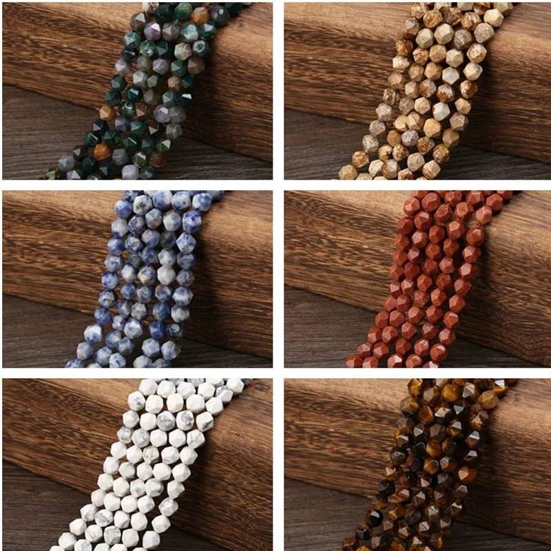 Граненые бусины 6 цветов подходят для самостоятельного изготовления ожерелья
