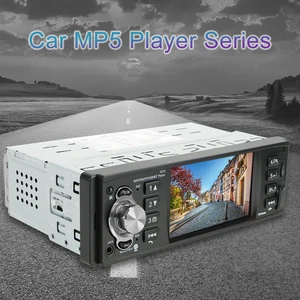 car radio audio video mp5 player 1 din 4 1 inch bluetooth 4 2 iso remote multicolor lighting tf usb fast charging auto parts free global shipping