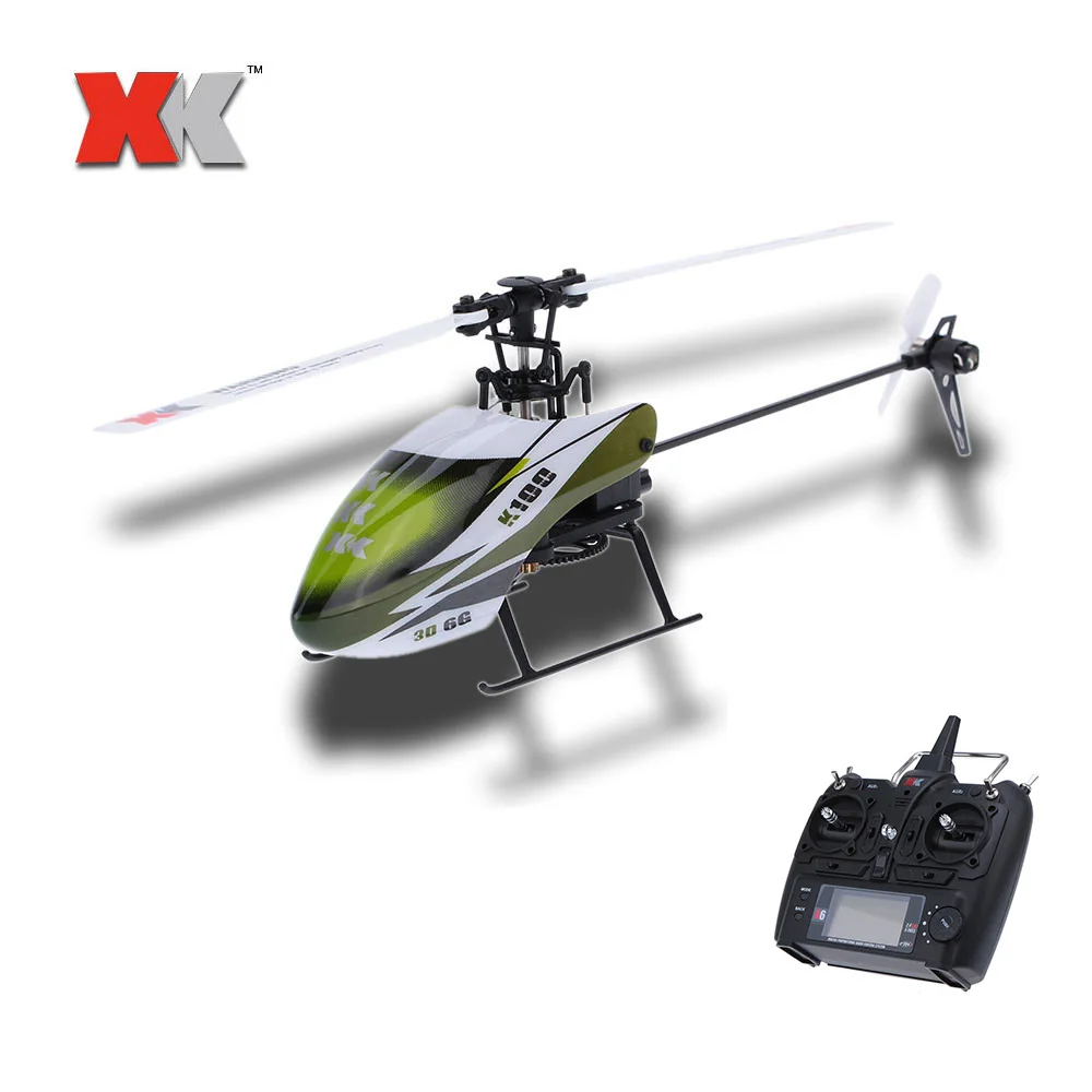 Оригинальный Радиоуправляемый вертолет XK Falcon K100 6-канальный 3D 6G система RTF 120 м