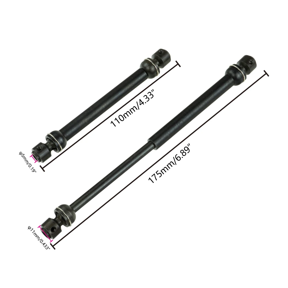 

Metal 88-125mm 112-180mm Universal Drive CVD Shaft for 1/10 RC Crawler Truck TRX4 SCX10 D90 RC Cars Part Accessories
