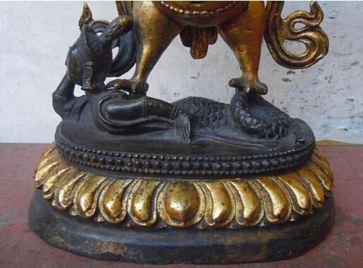 Бесплатная доставка 12 &quotКитайская Изысканная бронзовая позолота резная змея