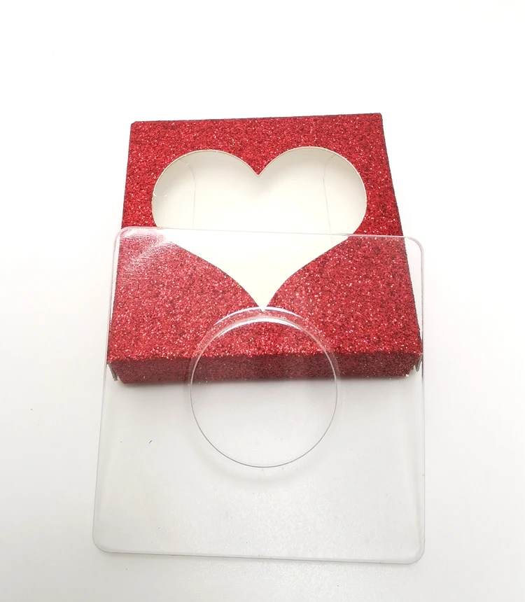 heart red 10 компл./лот упаковочная коробка для ресниц пустой ресницы посылка многоцветный бумажная коробка белый фарфоровый поднос с фокусным расстоянием 25 мм ресницы DIY светодиодной вспышкой упаковочная коробка - Цвет: heart red