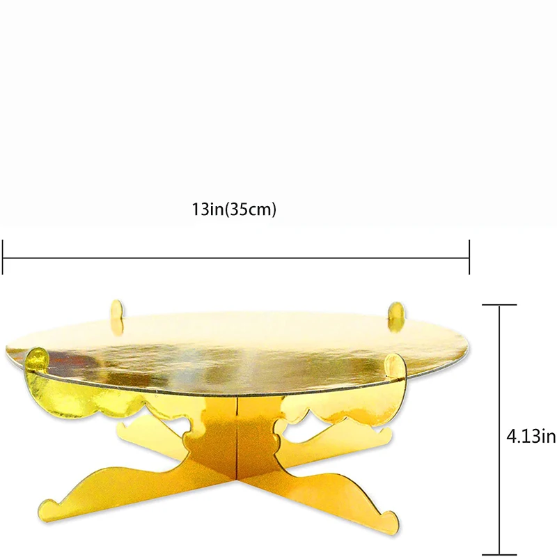 Золотая подставка для торта 3 яруса картонная еда искусственное украшение