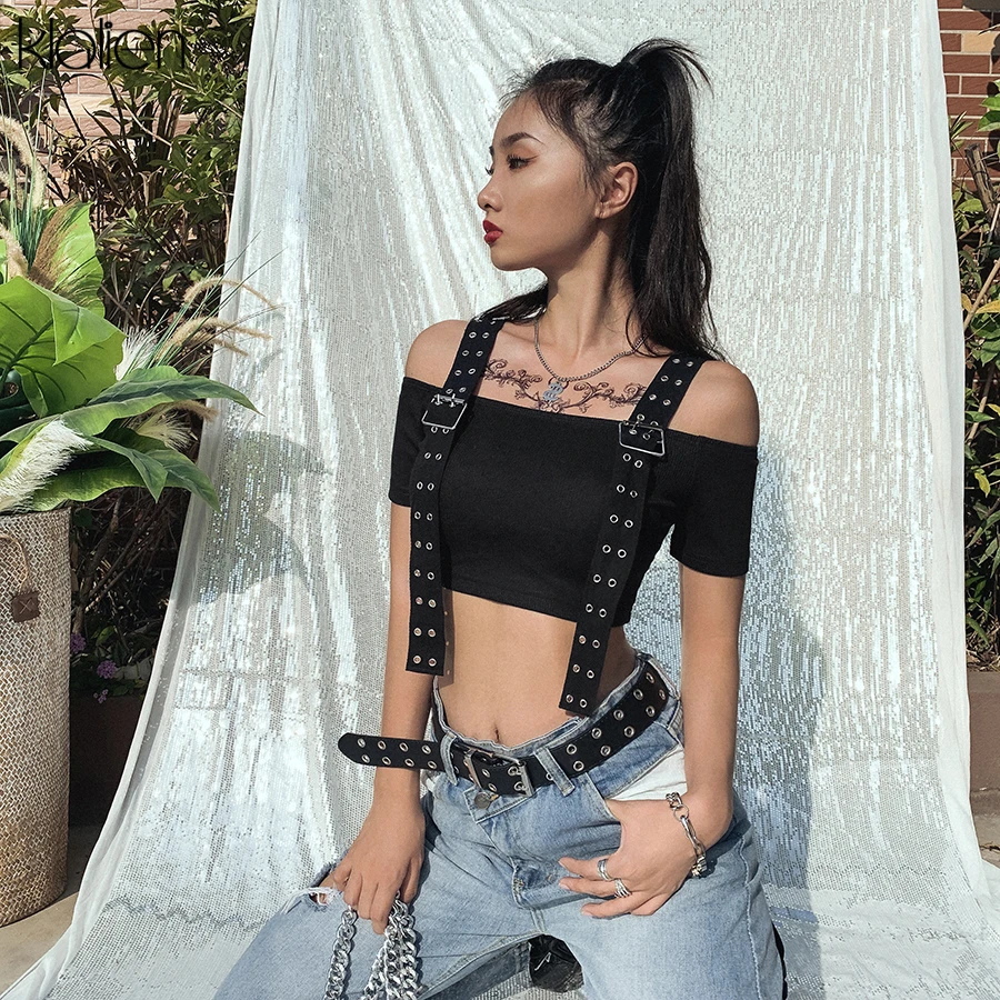 Футболка KLALIEN женская с открытой спиной пикантный Повседневный мягкий