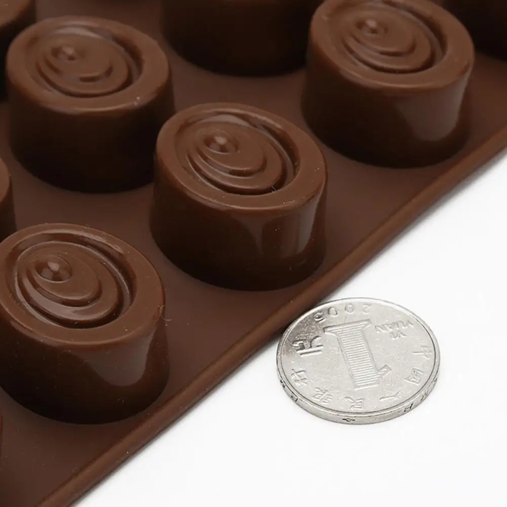 15 Hole Cake Mold - Oval Gold Ingot-Shaped Chocolate Silicone High Temperature Resistance Jelly Hard Candy | Дом и сад