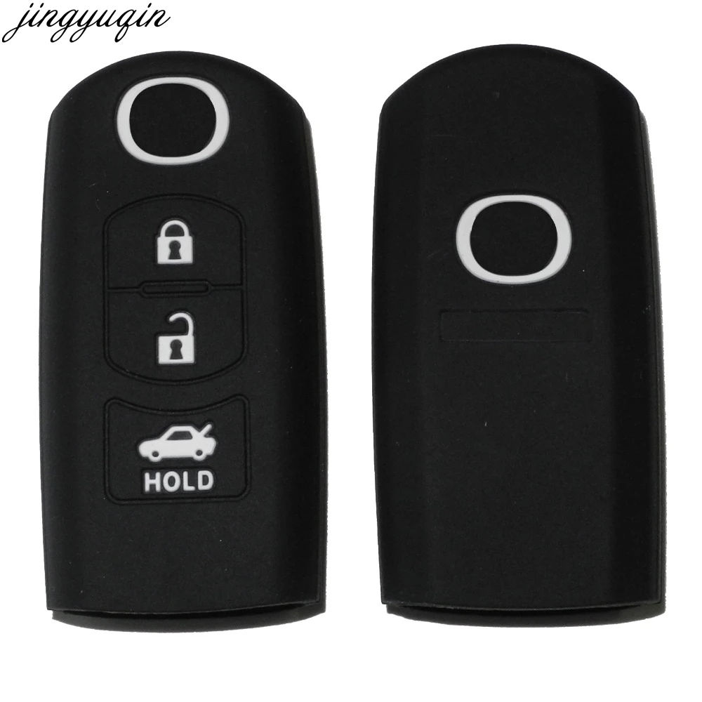 

jingyuqin Remote 3 Buttons Smart Car Key Case Cover For MAZDA 3 5 6 Axela CX5 CX7 Key Case Car Accessaries Protect Holder Shell