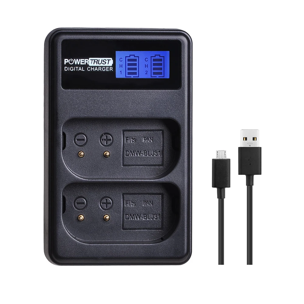 2x7,4 V 3050mAh DMW-BLJ31 DMWBLJ31 BLJ31 батарея+ lcd USB двойное зарядное устройство для камер Panasonic LUMIX S1, S1R, S1H, LUMIX серии S