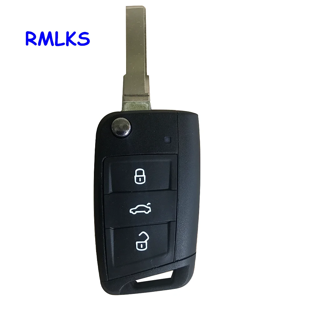 Чехол для автомобильного ключа пульта с 3 кнопками Volkswagen Passat B5 VW Golf 7 MK7 Skoda Seat Octavia