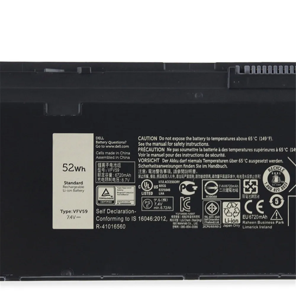 

WD52H New Laptop Battery For DELL Latitude E7240 E7250 E7270 W57CV F3G33 0W57CV GVD76 VFV59 Original Batteries 7.4V 45WH