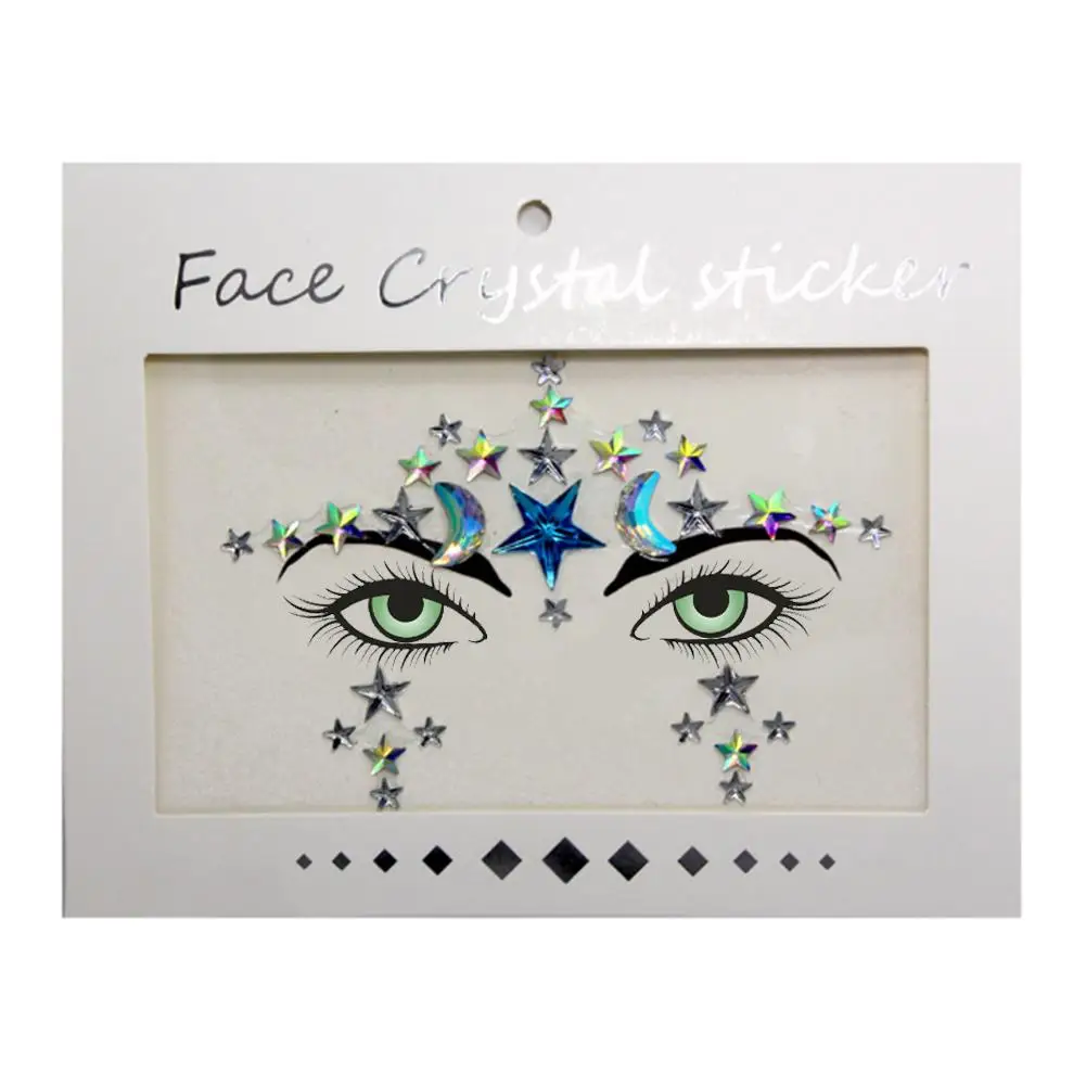 Акриловая наклейка со стразами для лица Защита окружающей среды блестящие яркие
