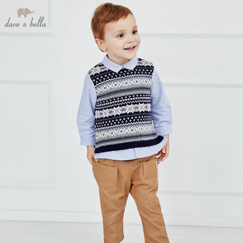 

DB14565 dave bella autumn baby boys handsome striped T-shirt children tops boys fashion kids fashion tees