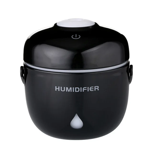 

230ml Humidifier Creative Essential Oil Diffuser USB Rice Cooker Ultrasonic Humidifier with LED Light Office Home Air Freshener