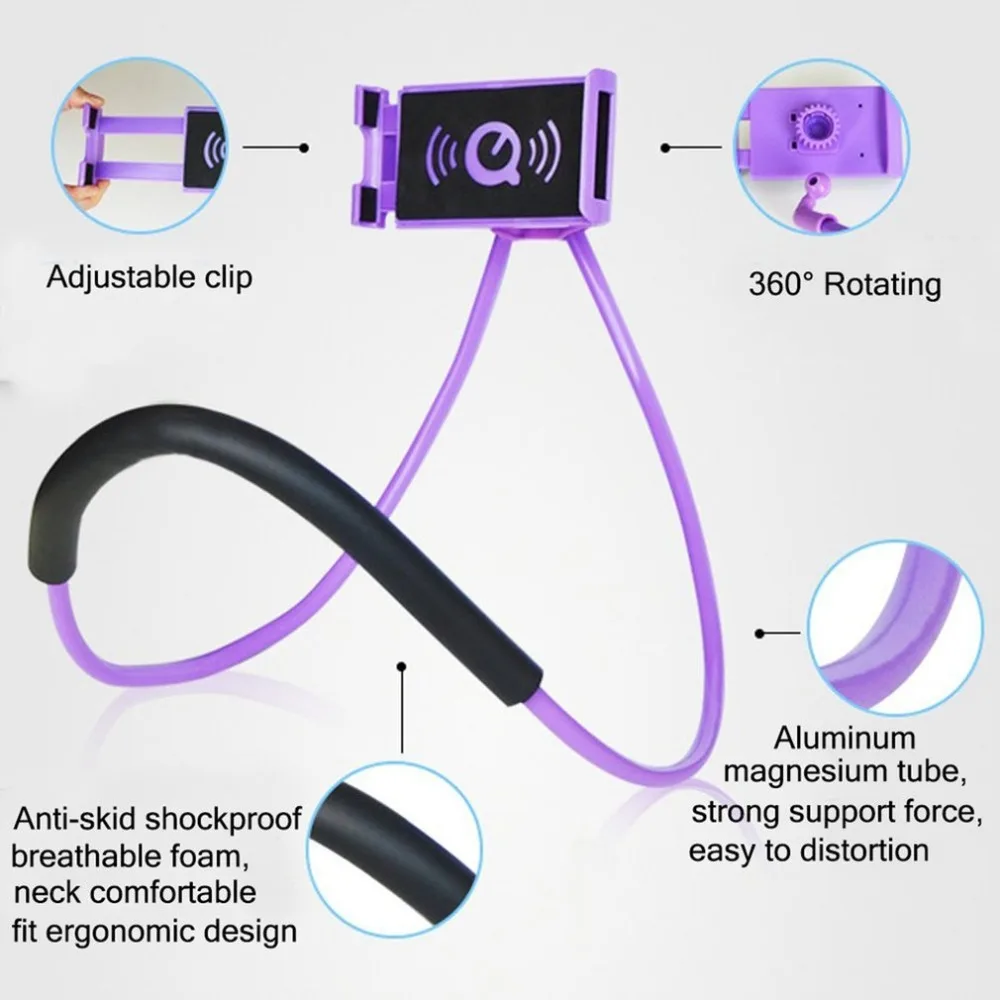 Держатель для телефона Lazy Neck подставка iPhone стол вращение на 360 градусов