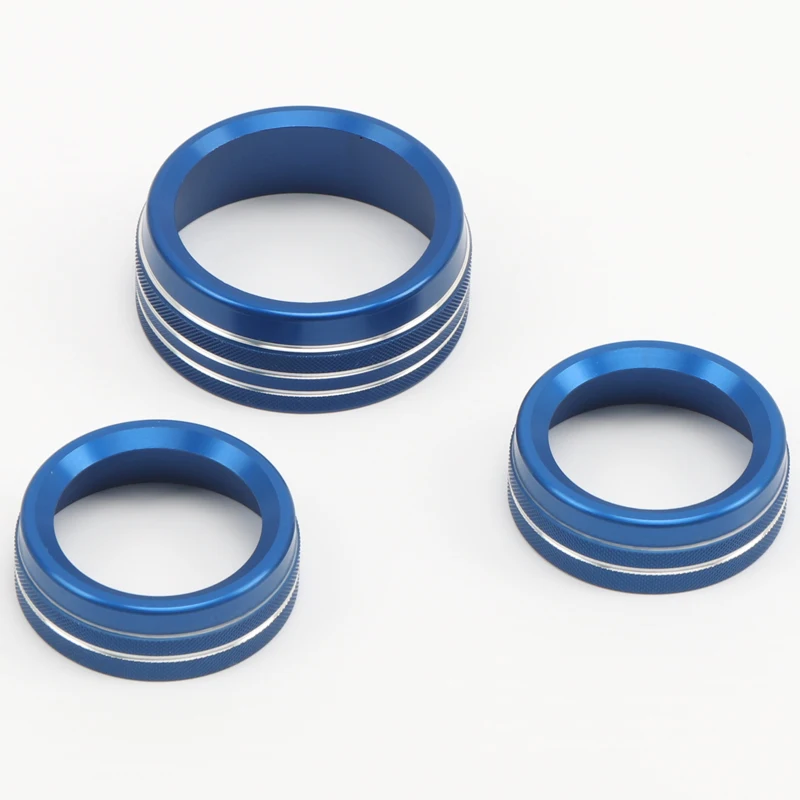 

for Dodge Challenger 2015-2019 Metal Car-Styling Accessories Interior Air Conditioning Knobs Button Trim 3pcs
