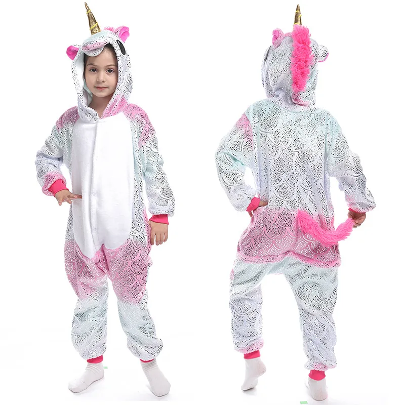 

Kids Children Boys Girls Unicorn Pajamas Sleepwear Winter Clothes Flannel