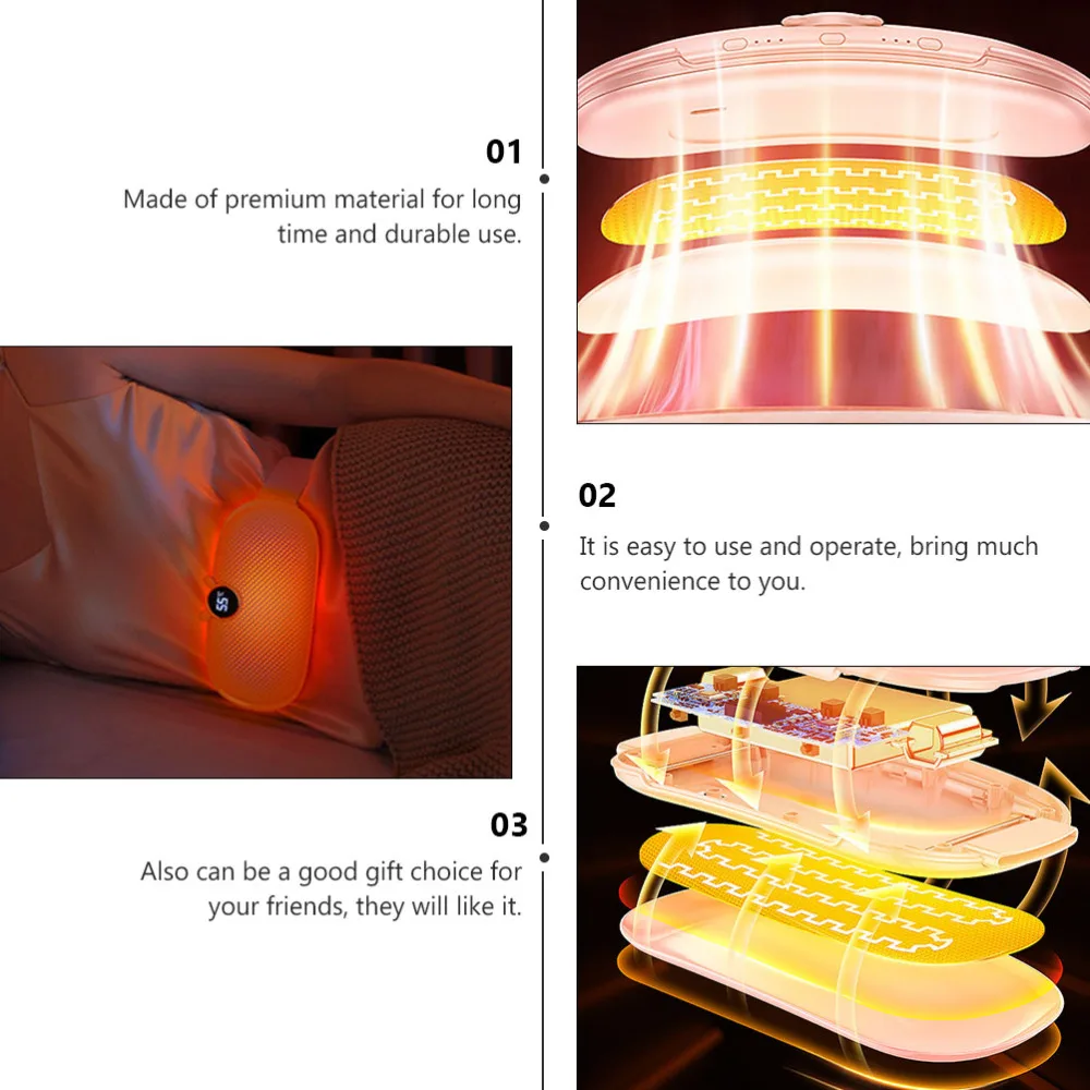 

1 set of Waist Heating Pad Heat Belly Wrap Belt Heated Waist Belt Fast Heating Pad