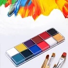 12 Цветов бодиарт играть клоун уход за кожей лица в индейском стиле для боди-арта (картина маслом татуировки Макияж для вечеринки по случаю Хэллоуина косметический бодиарт