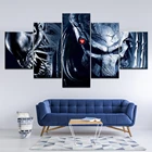 Картина на холсте Alien vs. Predator 2 Requiem, 5 шт., настенная живопись, модульные обои, постер с принтом, декор для гостиной и дома