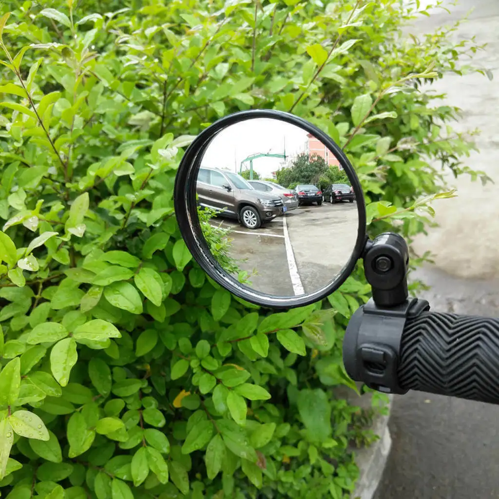 

Universal Bicycle Motorcycle Rearview Handlebar Wide-angle Convex Mirror Cycling Rear View 360 Rotate Adjustable High Quality