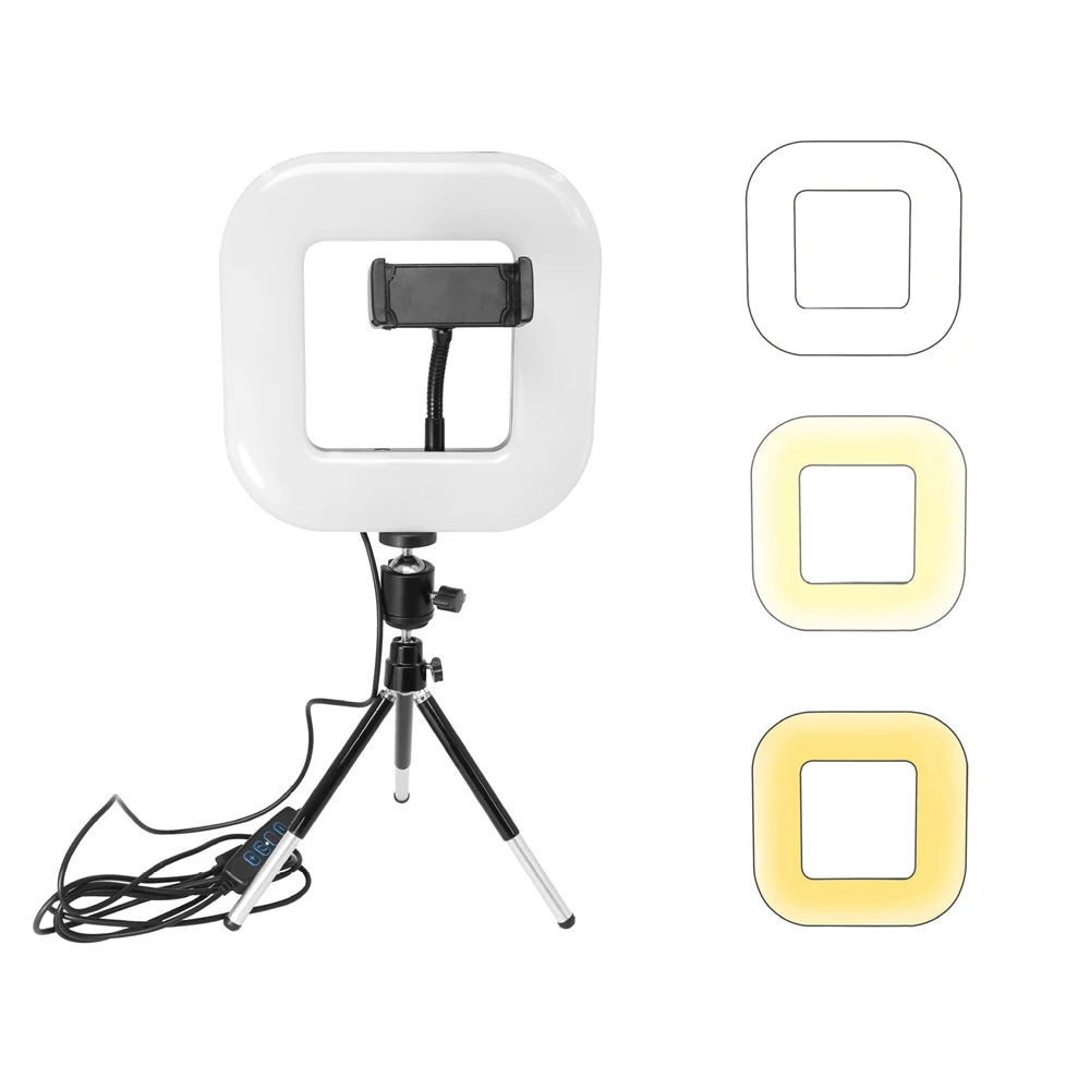 Фон для фотосъемки светодиодный Selfie Ring Light 18/28 см с регулируемой яркостью Камера