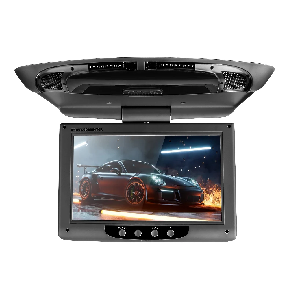 " Автомобильный мультимедийный TFT ЖК-монитор с креплением на крыше, видео вход, радио, откидной AV монитор для аудио автомобиля, Android DVD плеер