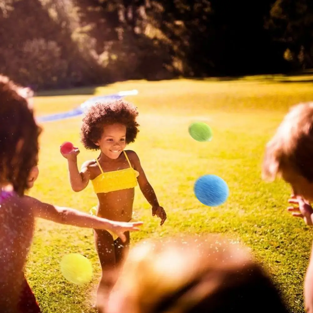 

60 шт. многоразовые Полиэстеровые помпоны для водяных шаров, игрушки для бассейна, детские летние уличные забавные игрушки для бассейна, инт...