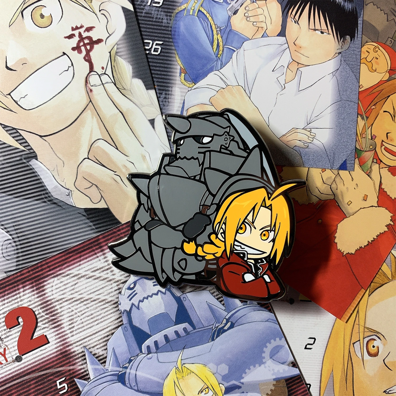 

Anime Fullmetal Alchemist Edward Elric Alfons Heiderich Cosplay Fashion Badge Brooch Pins Pendant Button Decor Toy Collection