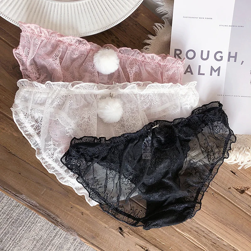 Женское кружевное нижнее белье с вышивкой прозрачные бесшовные трусики стринги