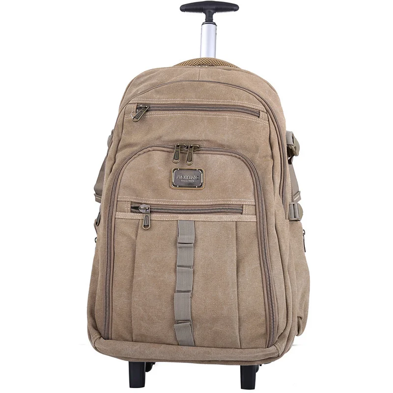 Men Cabine Rolling Baggage Task With Wheels Canvas Trolley Tas Backpack For Women Handbags | Багаж и сумки