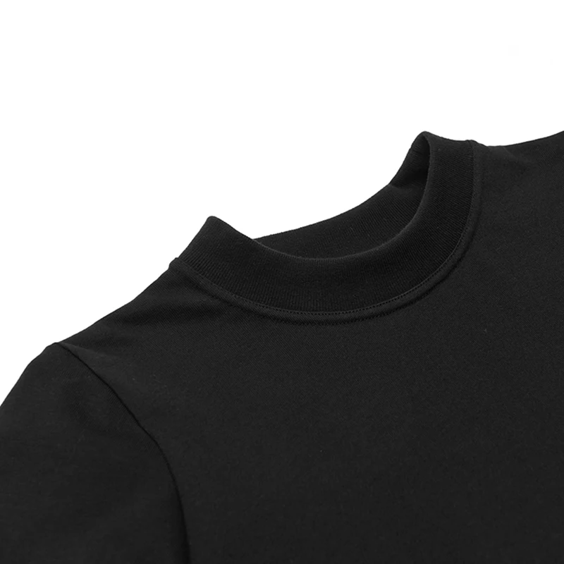 Женская футболка CHICEVER Сетчатая с длинным рукавом и круглым вырезом 2020 | одежда