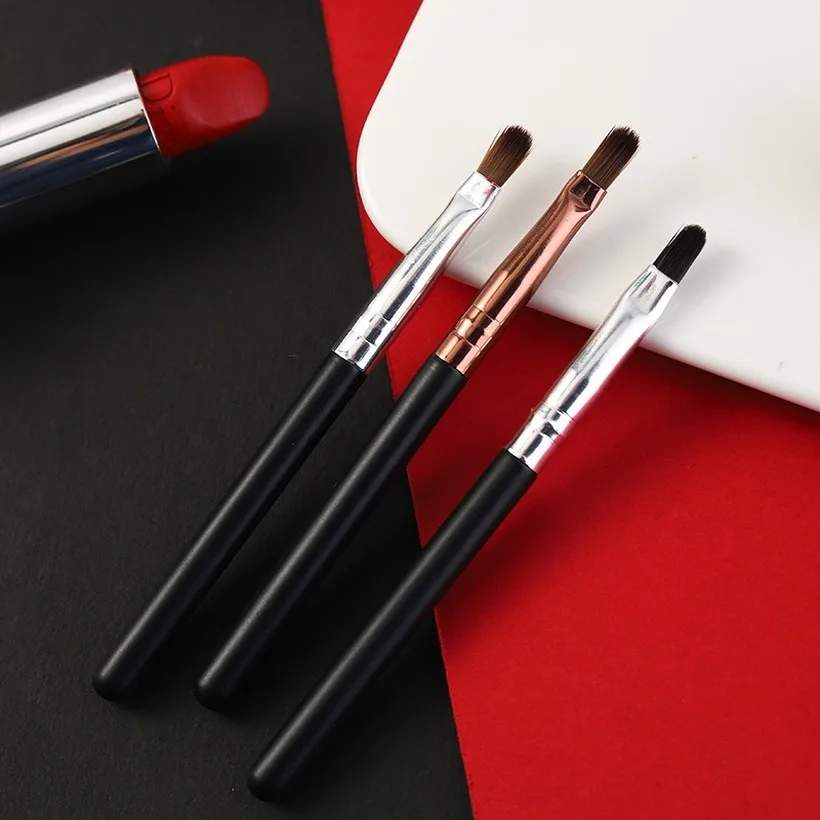 Волокна волос губная помада для макияжа кисточки блеск мягкий на ощупь прочного