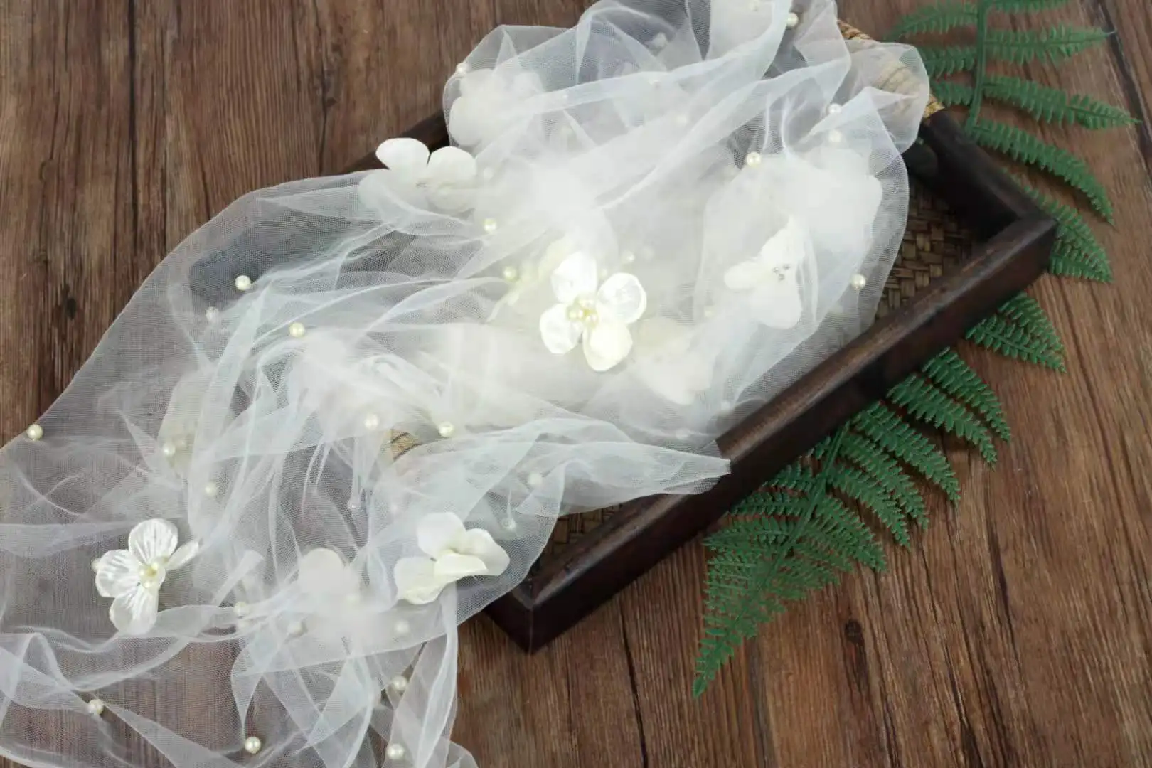 Envoltura de perlas para fotograf&iacute;a de reci&eacute;n nacido, accesorios de flores, envoltura de encaje para sesi&oacute;n de fotos, manta de tul para reci&eacute;n nacido-1