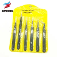 new 6pcslot industrial safe anti static tweezers tool set maintenance tools kits electronic component repair tool